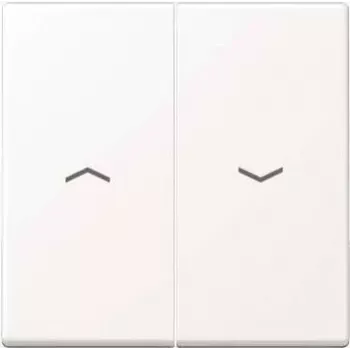 Placca / copertura interruttore Jung A595PWWM — plastica, design senza viti, 1 pezzo