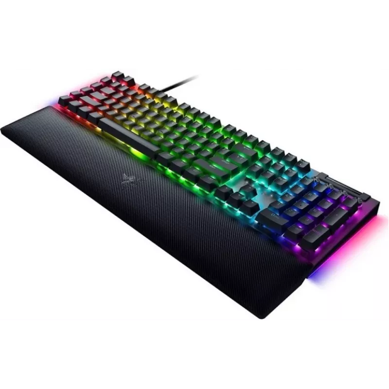 Razer BlackWidow V4 Tastiera meccanica per gaming, Green Switch, layout US, con filo, nero