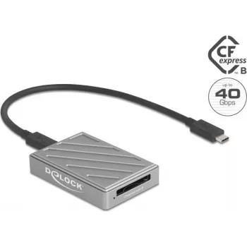 Lettore di schede DELOCK 91021 USB Type-C 40 Gbit/s per CFexpress tipo B