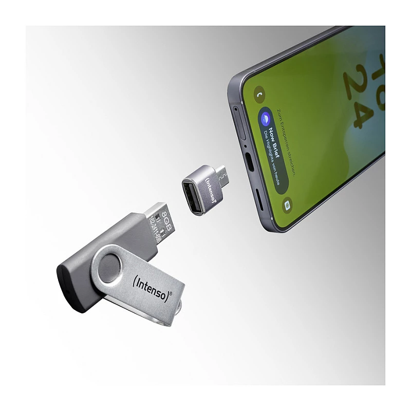Intenso confezione da 3 adattatori USB USB-A -> USB-C C480C alluminio