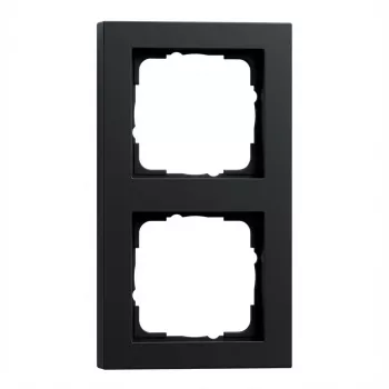 Placca per 2 moduli Gira E2 nero – modello 21209