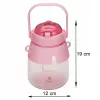 Borraccia Extralink per scuola con cannuccia e tracolla 1 L rosa