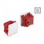 Interruttore a pressione DELOCK Easy 45 2P 250V 10A bianco, 45×45×37 mm