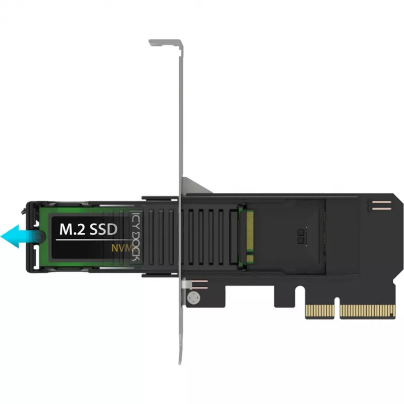 ICY DOCK MB305M4P-B vassoio estraibile M.2 NVMe SSD su scheda adattatore PCIe 4.0 x4