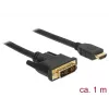 Adattatore cavo video DeLOCK 85582 1 m HDMI Type-A DVI-D nero