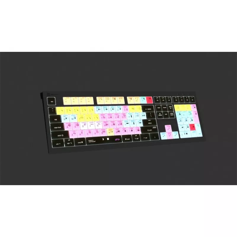 Logickeyboard Avid Pro Tools Astra 2 tastiera USB per Mac, QWERTZ tedesco, nero