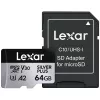 Scheda MicroSD Lexar 64 GB UHS-I Classe 3 SILVER PLUS