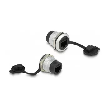Connettore femmina da incasso RJ45 Cat.6 DeLOCK con tappo antipolvere