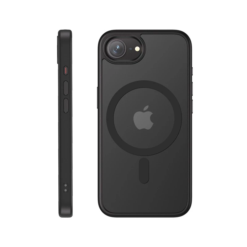 Custodia protettiva MagSafe Crong per iPhone 16e – nero, design robusto