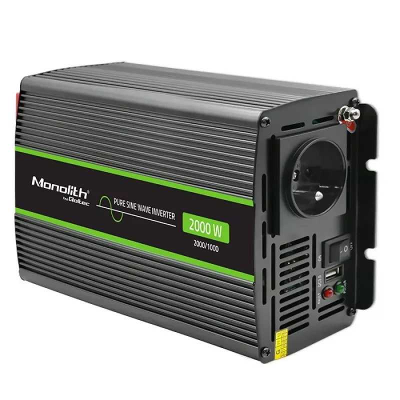 Inverter per auto Qoltec Monolith 2000 W nero 24 V