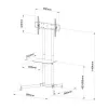 ART STO S-08A Carrello TV mobile con supporto per schermi da 30-65 pollici, max 60 kg