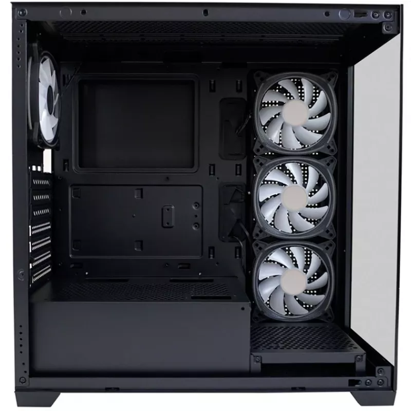 LC-Power Case MidiTower 715B nero USB3.2/Audio senza alimentatore SEAMLESS_X (LC-715B-ON)
