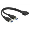 Cavo USB DeLOCK 0,25m USB3.0/2xUSB3.0 83910