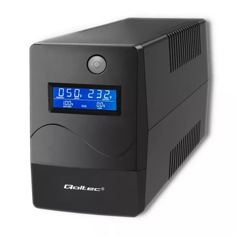 Qoltec Monolith UPS (gruppo di continuità) doppia conversione (Online) 0,45 kVA 240 W 2 prese