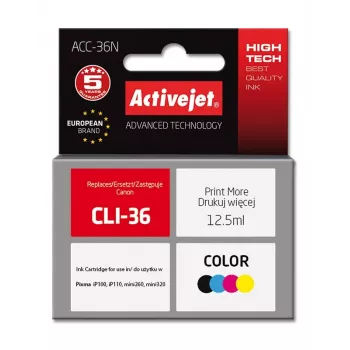 Cartuccia d'inchiostro Activejet ACC-36N (sostituto per Canon CLI-36; Supreme; 12,5 ml; colore)