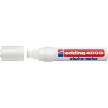 Pennarello gessetto Edding 4090 punta a scalpello bianco