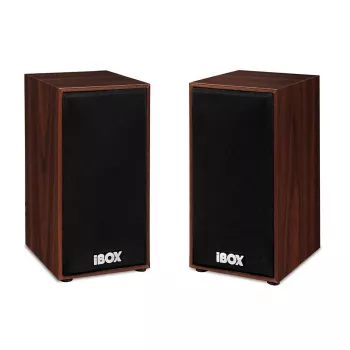 Diffusori IBOX IGLSP1 cablati 2.0 da tavolo 10 W ciliegia