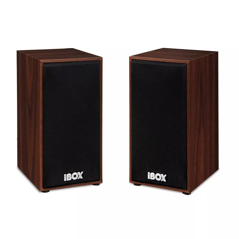 Diffusori IBOX IGLSP1 cablati 2.0 da tavolo 10 W ciliegia