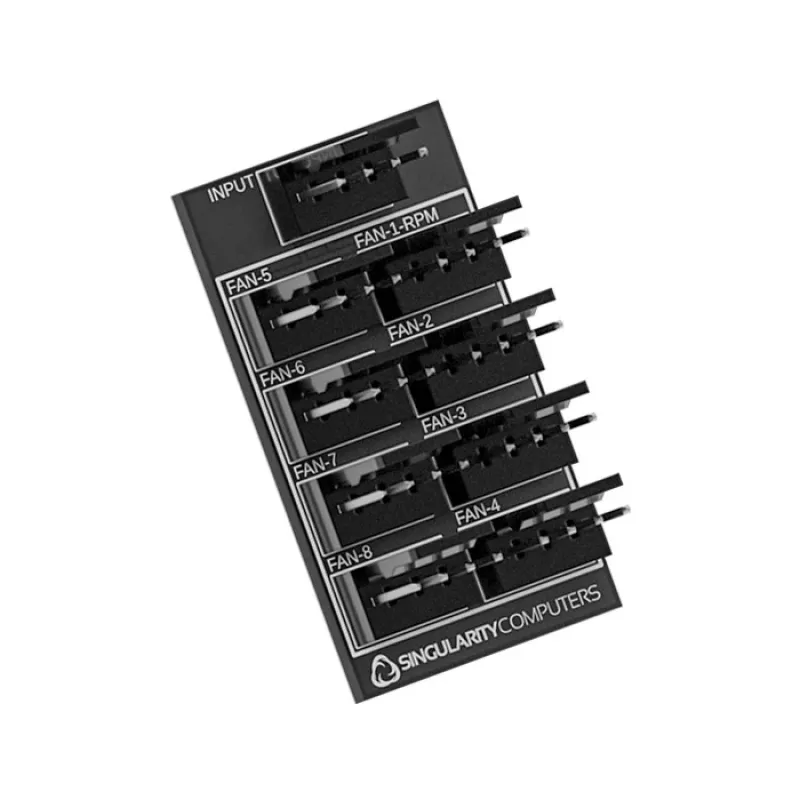 Hub ventole Singularity Fan-Node 2x4 SC-PWM-N-2x4 — splitter PWM per ventole 2×4 pin