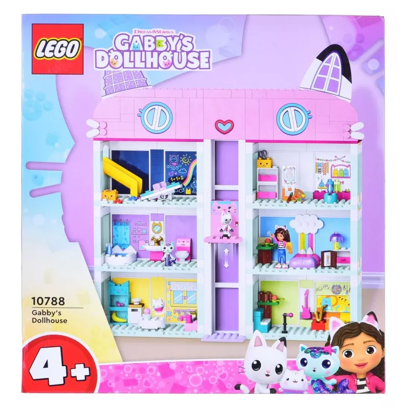 Giocattolo da costruzione LEGO Gabby's Dollhouse set 10788 — 498 pezzi, 3 minifigure, per bambini da 4 anni