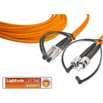 Lightwin patch cord in fibra ottica duplex di alta qualità, MM OM2, LC - ST (LDP-50 LC-ST 15.0 OM2)
