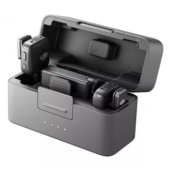 DJI Mic Mini (2 TX + 1 RX + custodia di ricarica) kit microfono wireless - grigio scuro