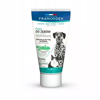 Dentifricio FRANCODEX per cane e gatto 70 g — prevenzione del tartaro, tubo