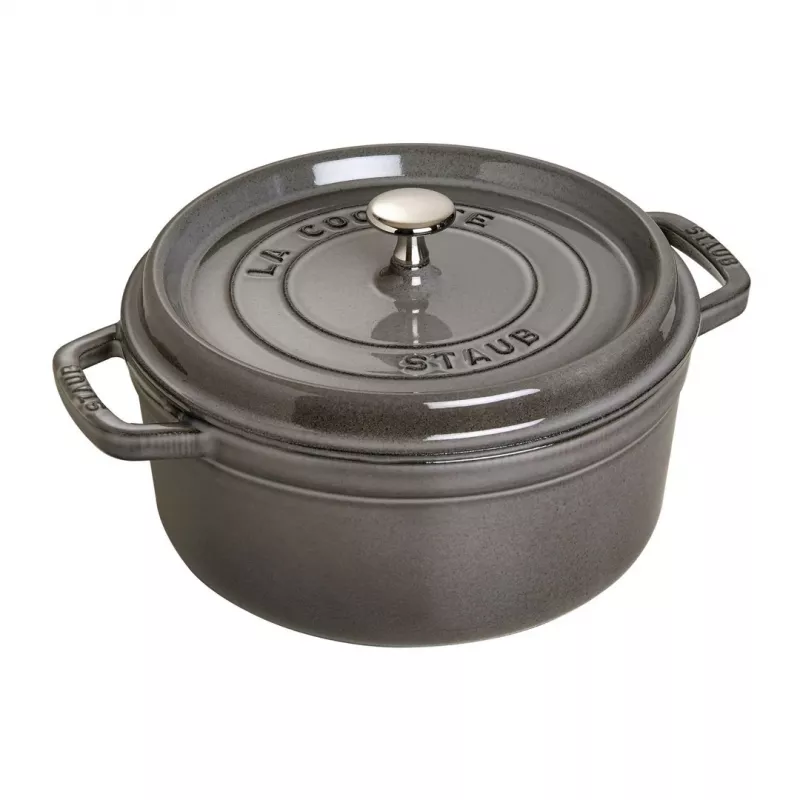 Staub La Cocotte rotonda in ghisa 26 cm, grigio grafite