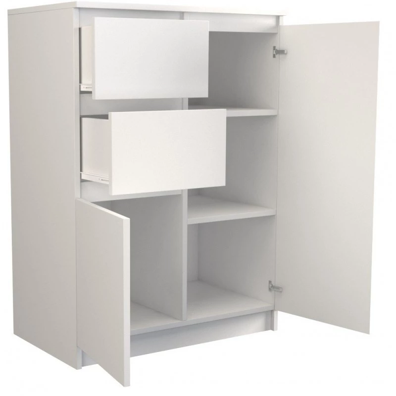 Topeshop 2D2S BIEL cassettiera, bianca