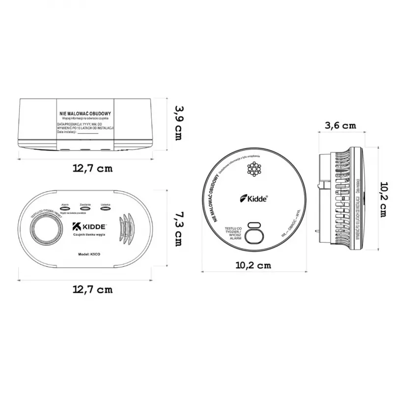 Rilevatore di monossido di carbonio K5CO + rilevatore di fumo 2030-DSR3 KIDDE
