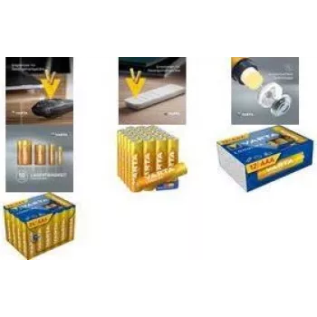 Batterie alcaline AAA Varta Longlife Cube confezione da 12 (modello 04103 301 132)