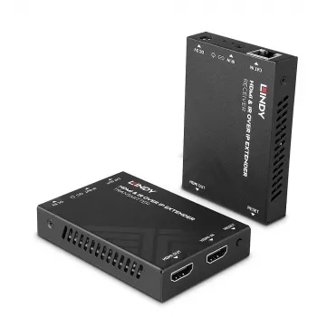 Lindy extender HDMI e IR over IP, 1920 x 1080 pixel, trasmettitore e ricevitore AV, 150 m, con filo, nero, HDCP