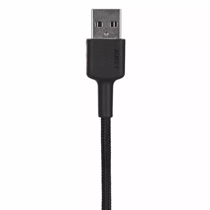 AUKEY CB-CD30 cavo da USB-A a USB-C 0,9 m, rivestimento in nylon intrecciato, 60W PD, 3A, nero