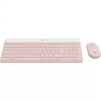 Logitech Slim Wireless Combo MK470 - set tastiera-mouse - wireless - 2,4 GHz - QWERTY - rosé (920-011314)