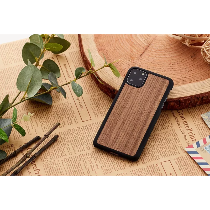 Custodia per smartphone man and wood per iPhone 11 Pro — noce nero