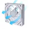 Ventola per case computer Lian Li Uni Fan 12RSLIN3W 120 mm bianca, 12 V, 0,2–2100 U/min, 2,66 mmH2O, FDB