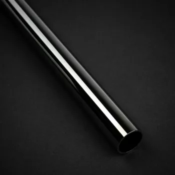 Bitspower None Chamfer tubo rigido in ottone 14 mm OD, 500 mm, nero lucido