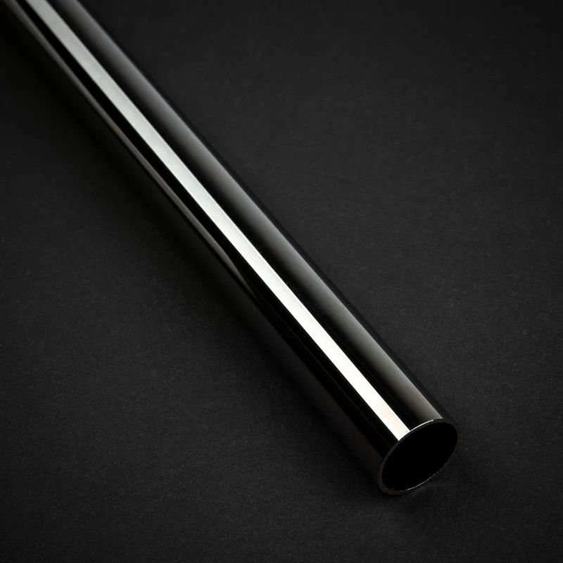 Bitspower None Chamfer tubo rigido in ottone 14 mm OD, 500 mm, nero lucido