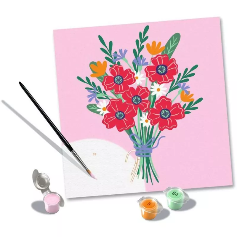 Set da colorare Ravensburger CreArt — Bouquet di papaveri (Set creativo, Modello 25519)