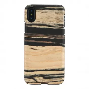Custodia per smartphone man and wood per iPhone X/XS – ebano bianco nero