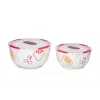 Set di ciotole OURSSON BS4781RC/DC rotondo in ceramica 3L bianco 2 pz.
