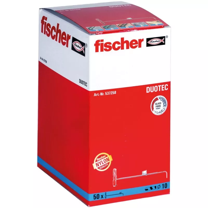 Fischer 537258 tassello a vite / tassello da parete 50 pz. set viti e tasselli 50 mm
