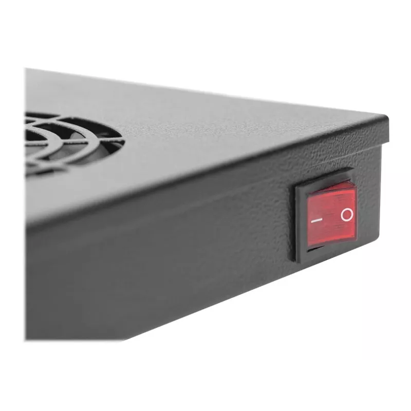 Digitus DN-19 FAN-4-HO-SW unità di ventilazione da tetto 19 pollici, 4 ventole, termostato, nero