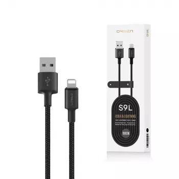 Cavo USB-A a Lightning Orsen S9L 1 m 2,1A — nero