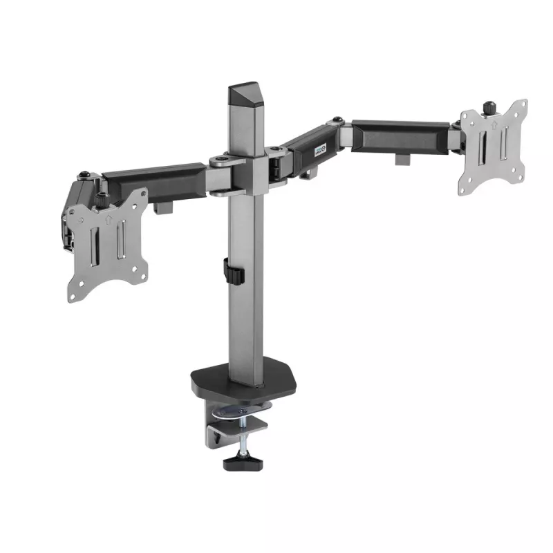 Staffa da incasso per due monitor Deluxe Ergo Office, 17-32, max. 9 kg, ER-449