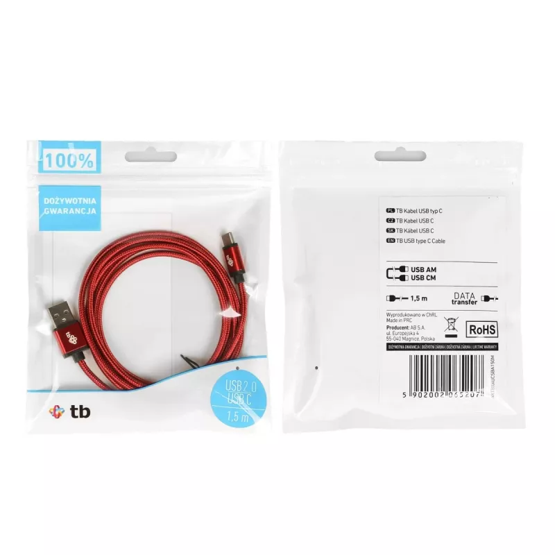 TB cavo USB - USB C 1,5 M rubino (AKTBXKUCSBA150M)