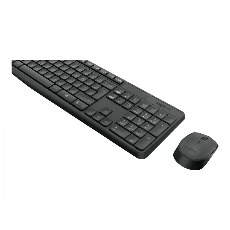 Logitech MK235 tastiera e mouse wireless combo full-size grigio