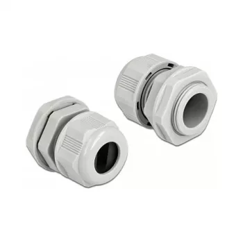 Pressacavo DeLOCK 60386 grigio plastica 2 pz.