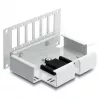Patch panel DELOCK 6 porte in fibra ottica per SC duplex o LC quad, grigio in metallo, montaggio su guida DIN