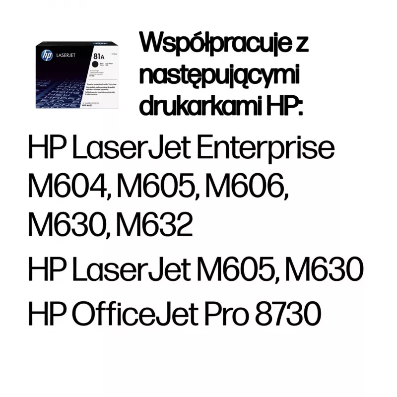 HP 81A cartuccia toner originale LaserJet nero, 10500 pagine, nero, 1 pezzo